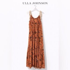 LIKE NEW Ulla Johnson Rope Strap Floral Maxi Dress Cover-up Boho Resort - OS